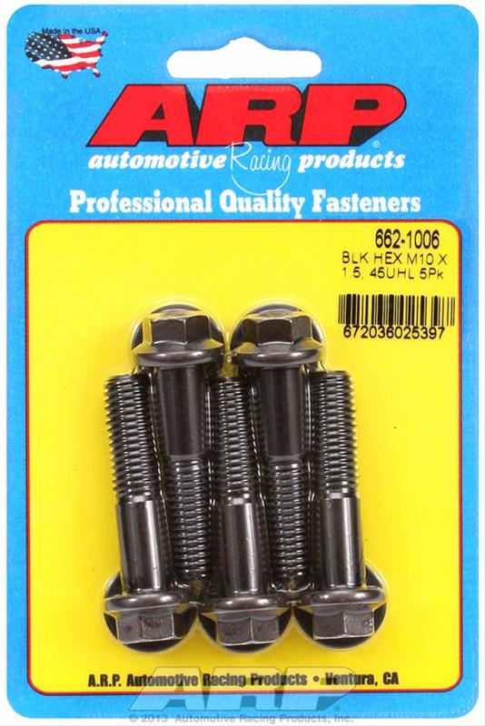 ARP M10 x 1.50 x 45 Hex Black Oxide Bolts (5/pkg) 662-1006