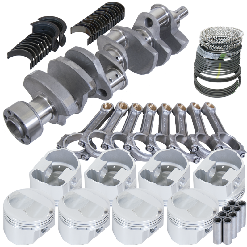 Eagle Chevy 350 3.750in Crank 5.700in I-Beam Rods -5cc Flat Top 4.000in Pistons Rotating Assembly main image 0