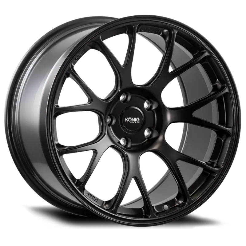 Konig Forged F1M 18X8.5 5X114.3 ET35 Satin Black Knurled Bead Konig