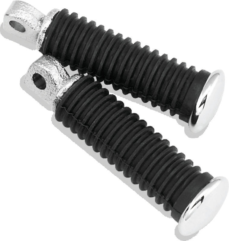 Bikers Choice Chrome Cap Rider Pegs Male Mount Style Replaces H-D 49117-77T