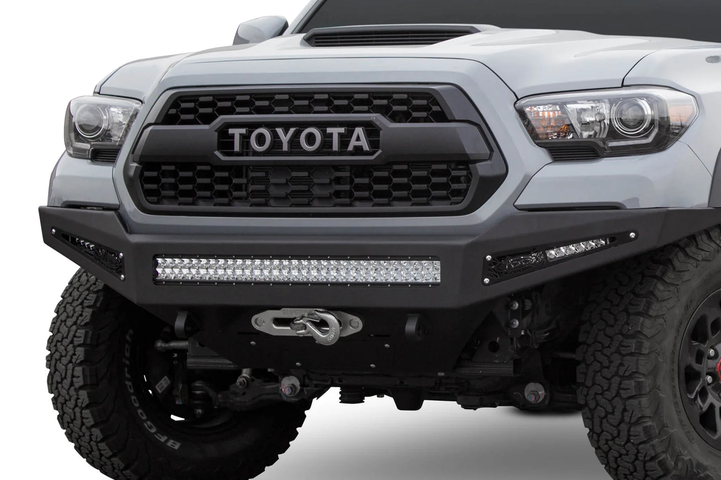 Addictive Desert Designs 2016-2023 Toyota Tacoma Honeybadger Winch Front Bumper - F687382730103 Addictive Desert Designs