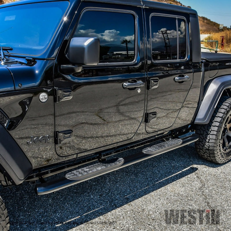 Westin 20-22 Jeep Gladiator PRO TRAXX 4 Oval Nerf Step Bars - Black Westin