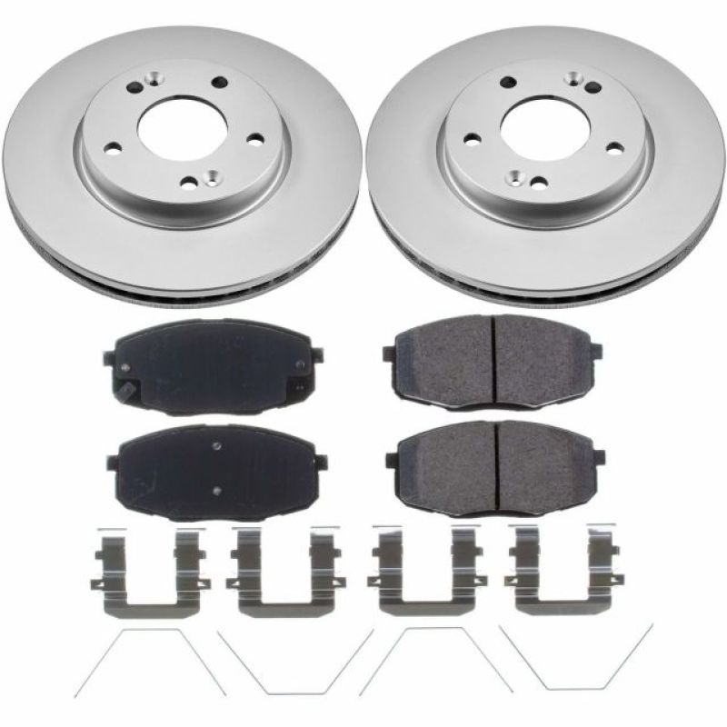 Power Stop 17-19 Kia Soul Front Z17 Evolution Geomet Coated Brake Kit PowerStop