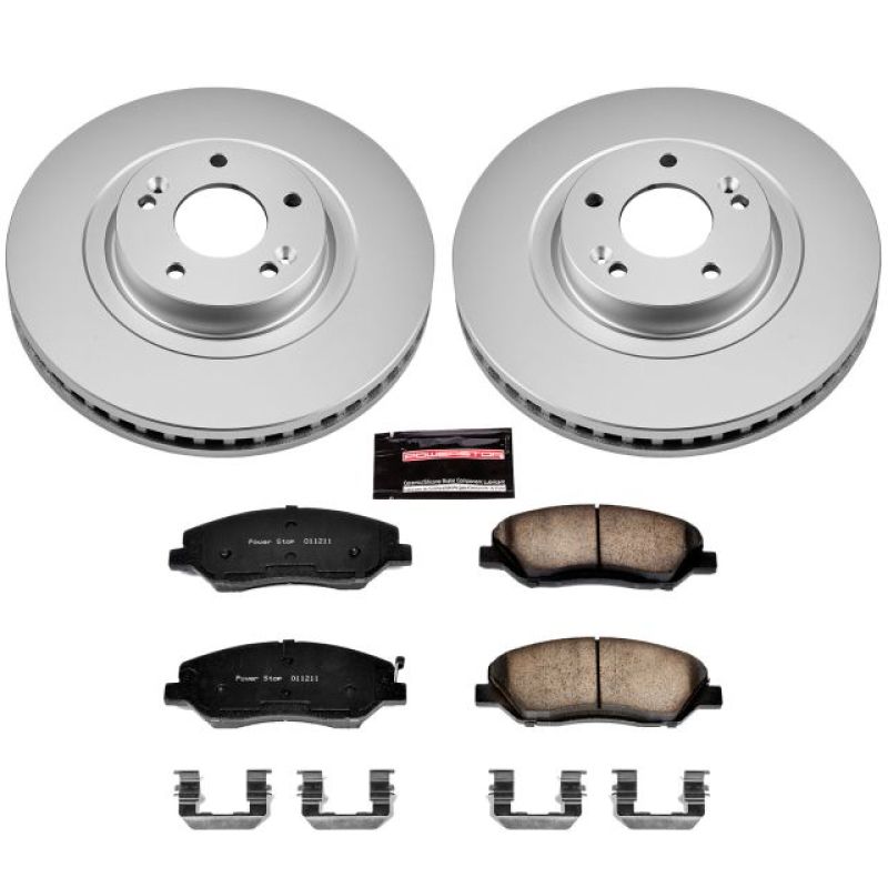 Power Stop 13-16 Hyundai Santa Fe Front Z17 Evolution Geomet Coated Brake Kit PowerStop
