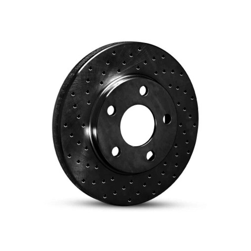 R1 71-80 Dodge B300 Van/B300 Front Right Drilled Black Brake Rotor - R1 Concepts 623-40089R