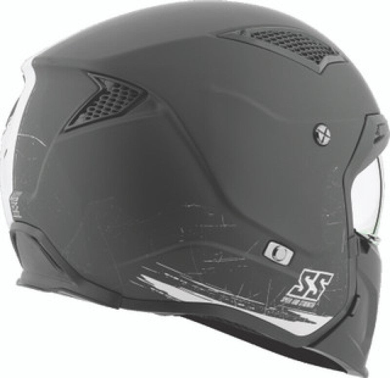 Speed and Strength SS2400 Tough As Nails Helmet Black/White - Medium
