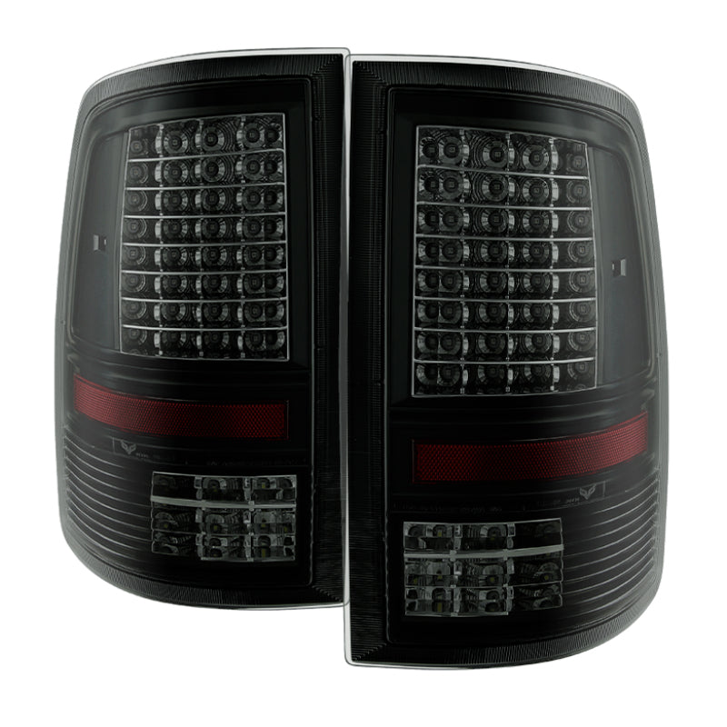 xTune Dodge Ram 1500 09-14 - C Shape LED Tail Lights- Black Smoked ALT-JH-DR09-LED-CS-BSM SPYDER