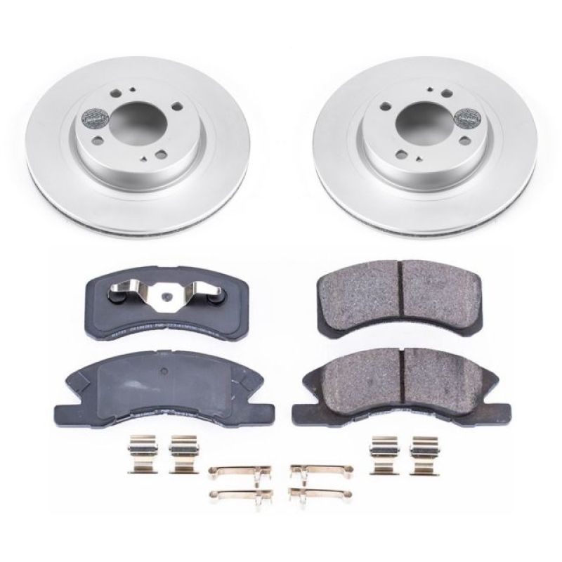 Power Stop 17-18 Mitsubishi Mirage Front Z17 Evolution Geomet Coated Brake Kit PowerStop