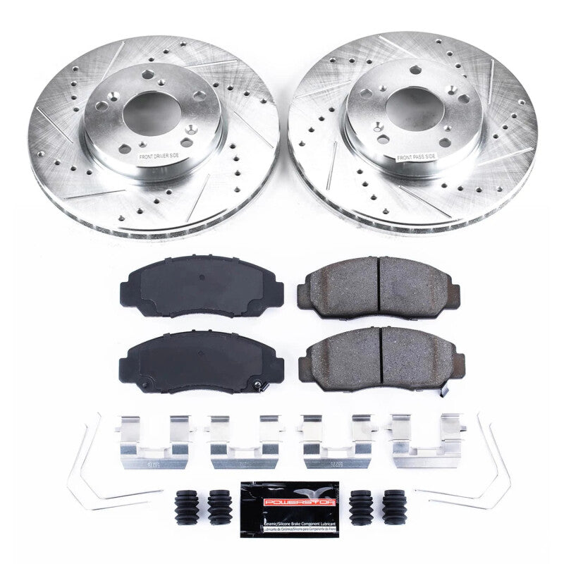 Power Stop 06-11 Honda Civic Front Z23 Evolution Brake Kit PowerStop