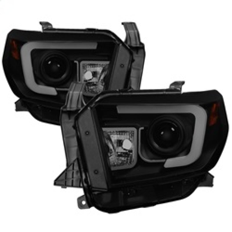 Spyder Toyota Tundra 2014-2016 Projector Headlights Light Bar DRL Black Smoke PRO-YD-TTU14-DRL-BSM SPYDER