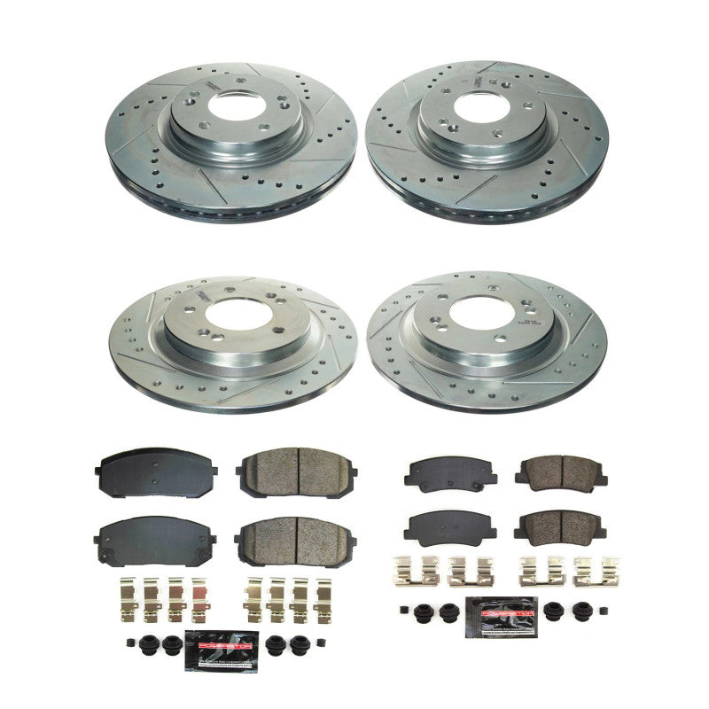 Power Stop 20-22 Hyundai Sonata Front & Rear Z23 Evolution Brake Kit PowerStop