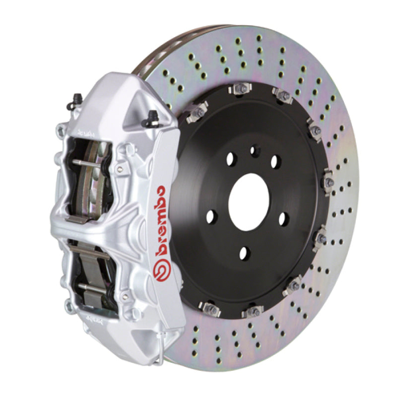 Brembo 09-16 Panamera/S/4S/Turbo Front GT BBK 6 Piston Cast 405x34 2pc Rotor Drilled-Silver Brembo