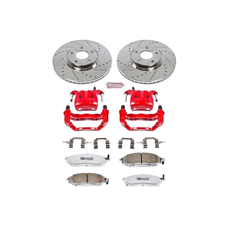 Power Stop 03-04 Infiniti M45 Front Z26 Street Warrior Brake Kit w/Calipers PowerStop