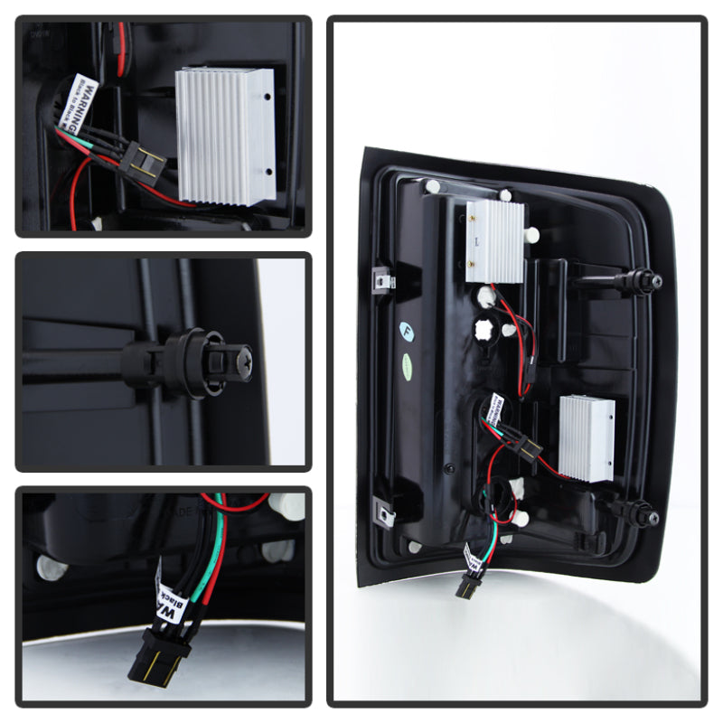 Spyder Chevy 1500 14-16 Light Bar LED Tail Lights Red Clear ALT-YD-CS14-LBLED-RC SPYDER