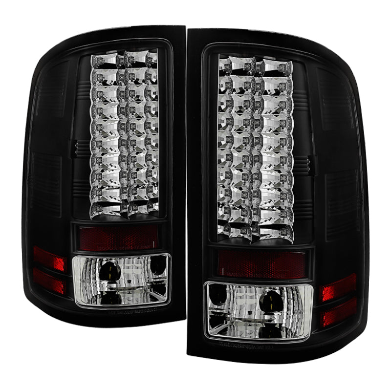 Spyder GMC Sierra 07-13 (Not fit 3500 Dually 4 Rear Wheels)LED Tail Lights Black ALT-YD-GS07-LED-BK SPYDER