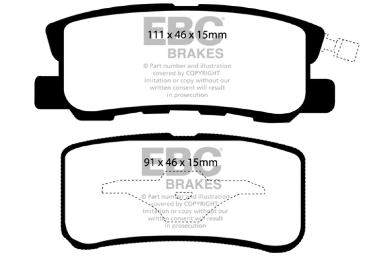 EBC GreenStuff Rear Brake Pads - DP61407 EBC