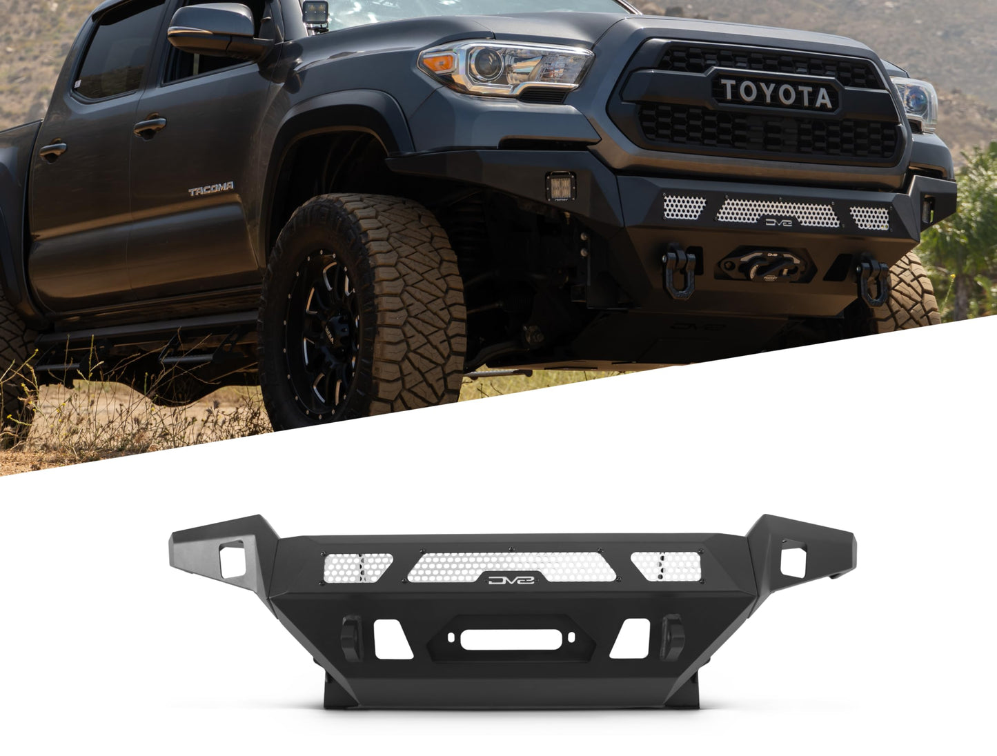DV8 16-23 Toyota Tacoma MTO Series Winch Front Bumper