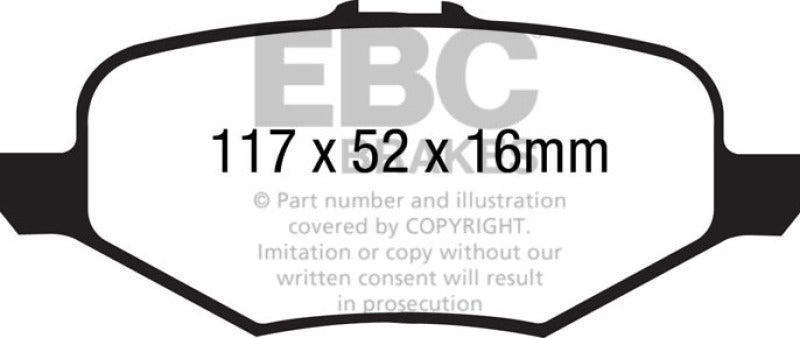 EBC Extra Duty Front Brake Pads | 02 Cadillac Escalade 5.3 (Akebono rear caliper) main image 1