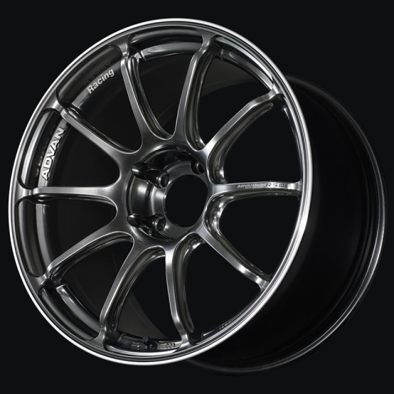 Advan YA38H38EHBR RSIII 18x8.5 +38mm 5-14.3 Hyper Black & Ring Wheel