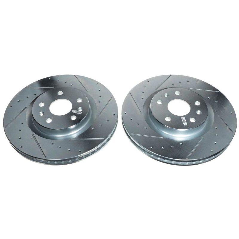 Power Stop 20-21 Chevrolet Corvette Front Evolution Drilled & Slotted Rotor - Pair PowerStop