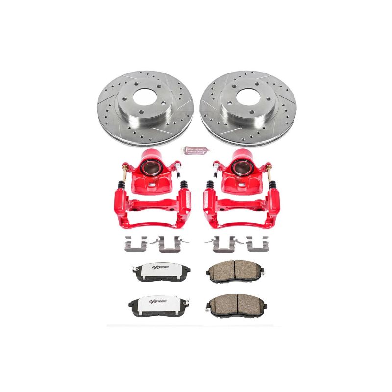 Power Stop 00-01 Nissan Maxima Front Z26 Street Warrior Brake Kit w/Calipers PowerStop