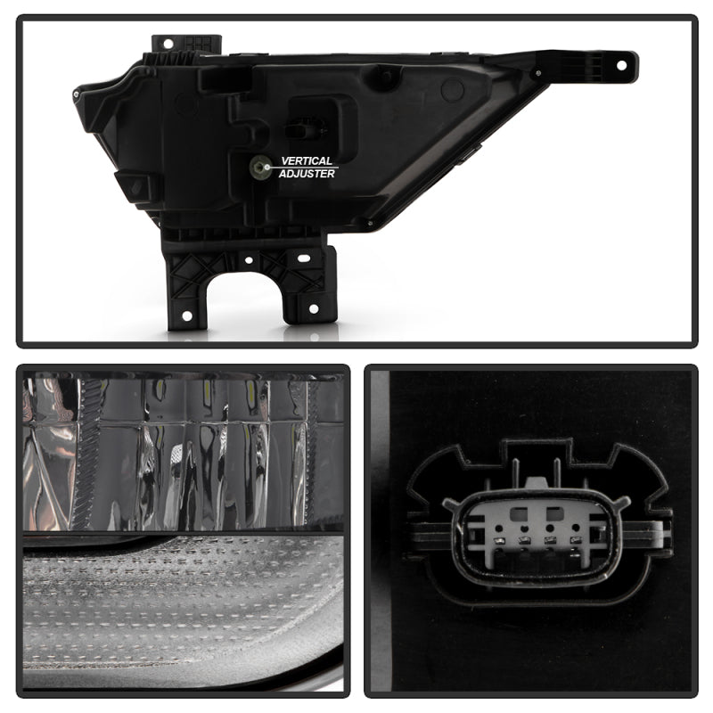 Spyder 21-23 Ford F150 w/ Turn Signal OEM Style Full LED Fog Lights w/ Switch FL-FF1502021-LED-T-C SPYDER