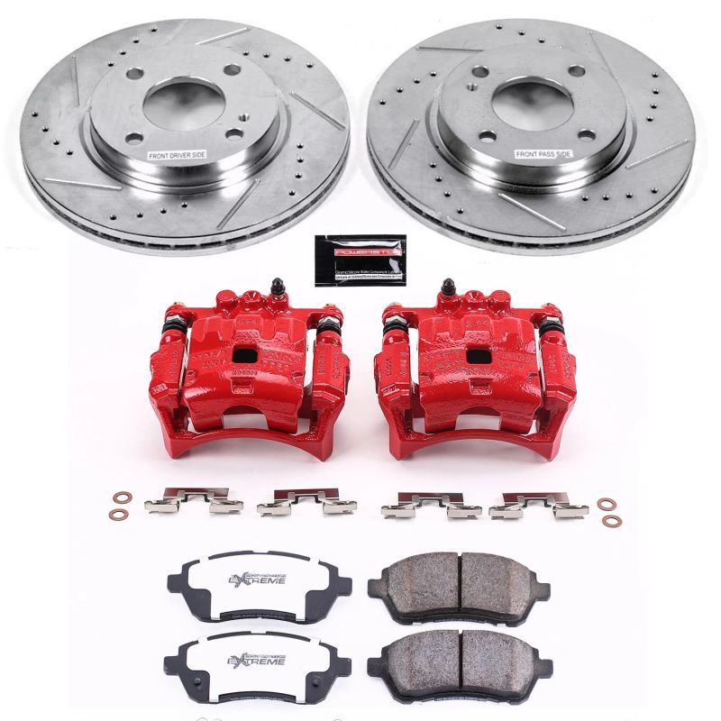 Power Stop 11-19 Ford Fiesta Front Z26 Street Warrior Brake Kit w/Calipers PowerStop
