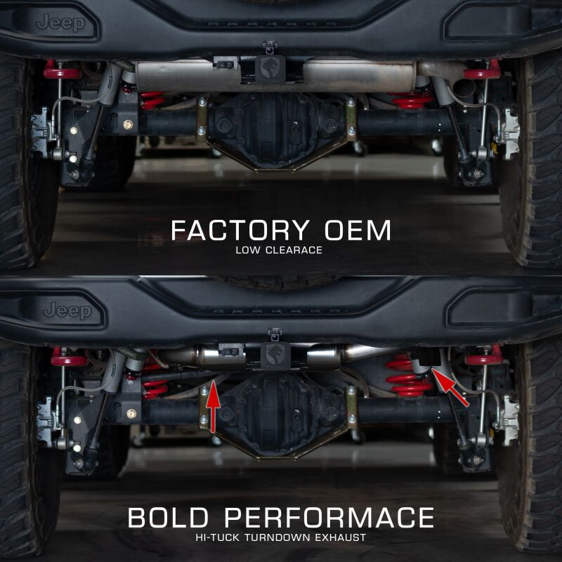Remark Jeep Wrangler JK (2007-2018) HI-Tuck Turndown Axle-Back Exhaust Remark