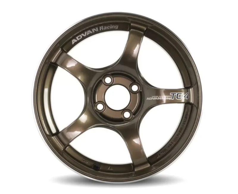ADVAN Racing TC-4 15x8 +35 4x100 Wheel - Umber Bronze Metallic & Ring - YAD5G35AUAR
