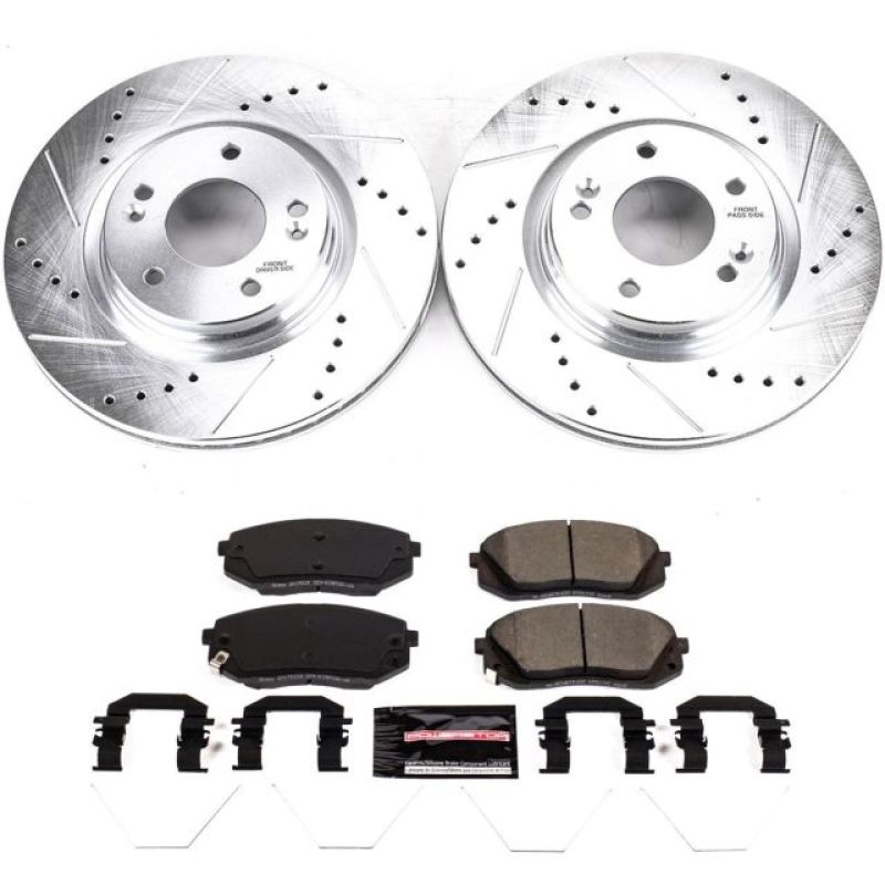 Power Stop 18-19 Hyundai Kona Front & Rear Z17 Evolution Geomet Coated Brake Kit