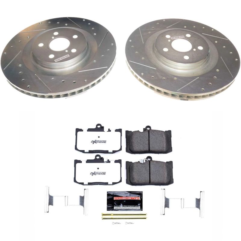 Power Stop 13-19 Lexus GS350 Front Z26 Street Warrior Brake Kit PowerStop