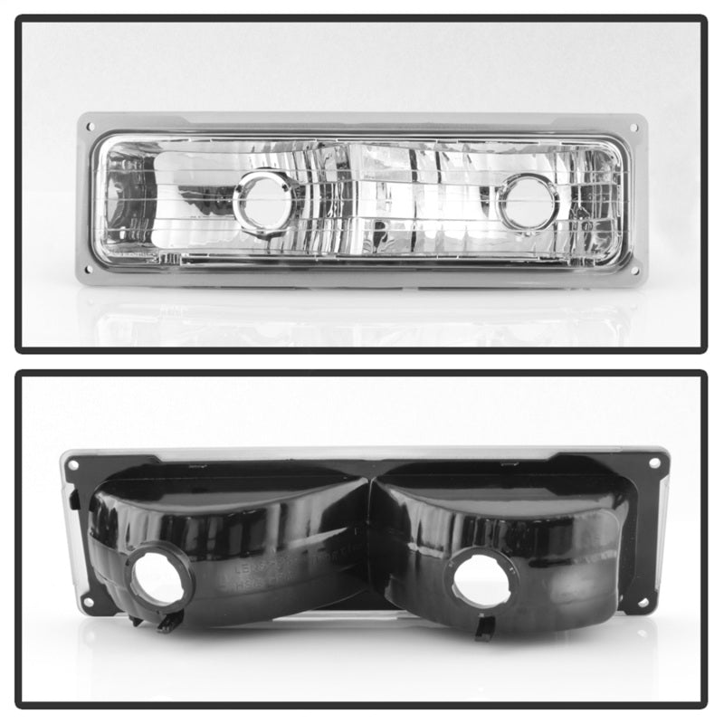 Xtune Chevy Suburban 94-98 Headlights w/ Corner & Parking Lights 8pcs Chrome HD-JH-CCK88-AM-C-SET SPYDER