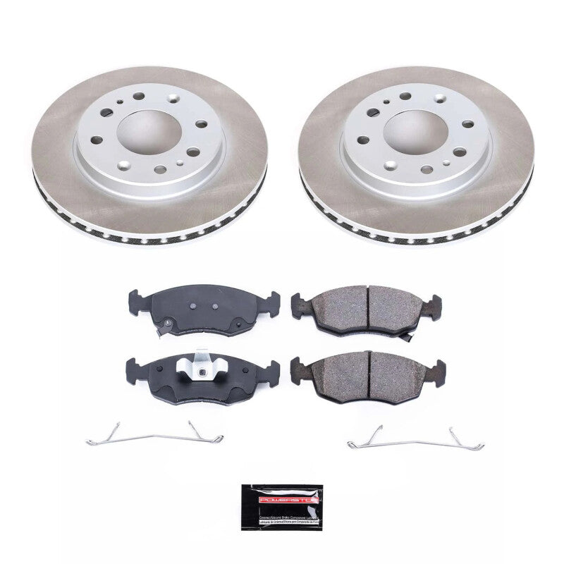 Power Stop 12-17 Fiat 500 Front Semi-Coated Rotor Kit PowerStop