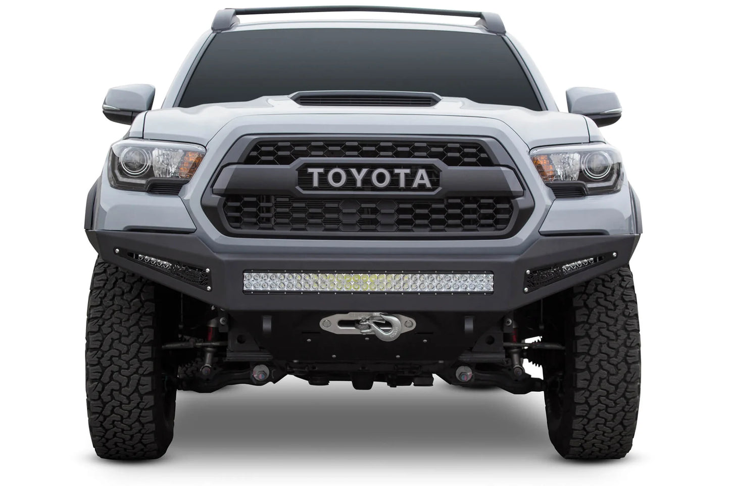 Addictive Desert Designs 2016-2023 Toyota Tacoma Honeybadger Winch Front Bumper - F687382730103 Addictive Desert Designs