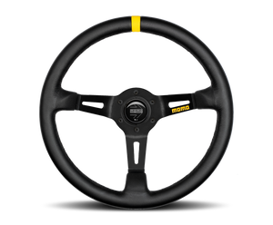 MOMO MOD.07 350 Diam 72 Dish Blue Microfiber Anthracite Anodized Spokes 1 Stripe