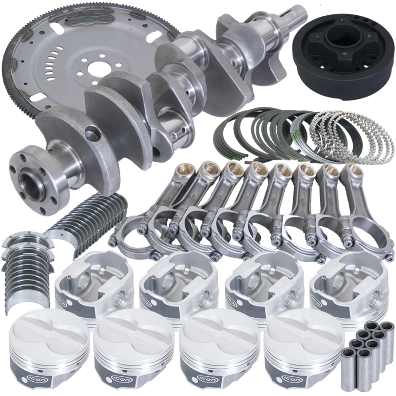Eagle Ford 302 TW Heads 3.400in Crank 5.400in H-Beam -6cc Flat Top 4.030in Pistons Rotating Assembly main image 1