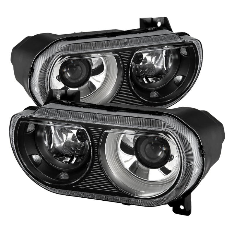 Xtune Dodge Challenger 08-14 Xenon Hid Model Only Projector Headlamps Black HD-JH-DCHAL08-HID-BK SPYDER