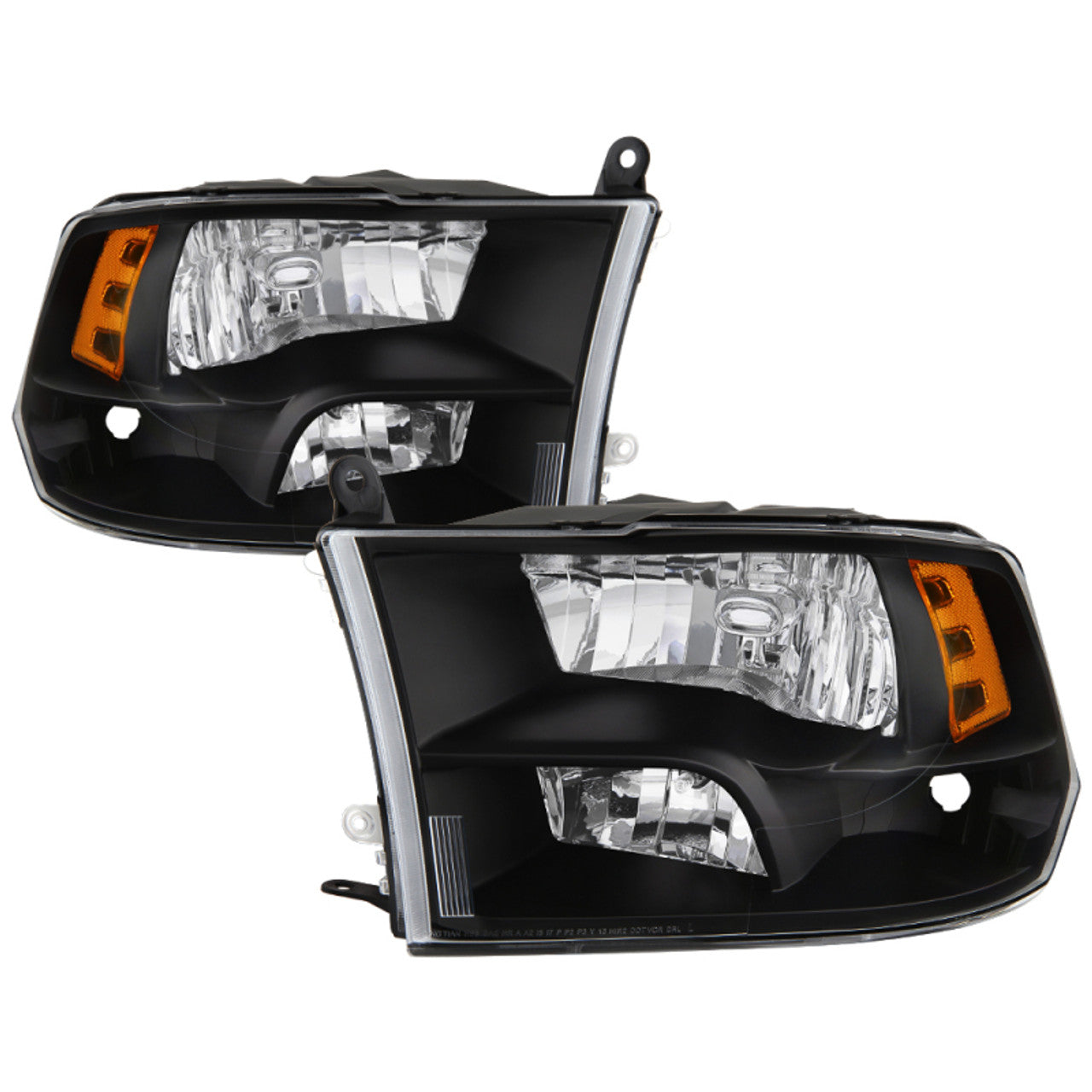 xTune 09-18 Dodge Ram 1500 Projector Headlights - Halogen Model Only - Black (PRO-JH-DR09-G2-BK)