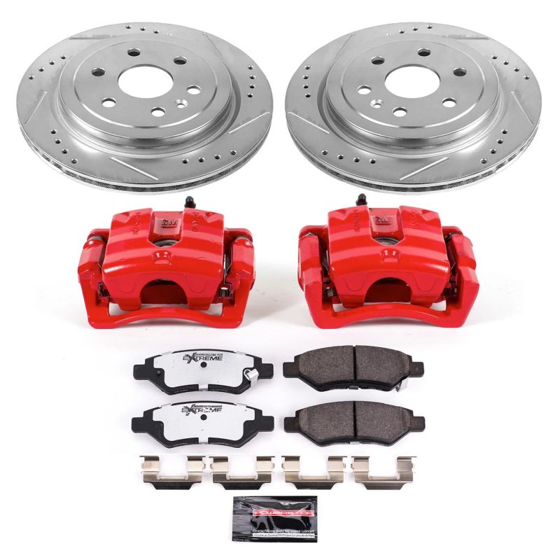 Power Stop 12-16 Cadillac SRX Rear Z26 Street Warrior Brake Kit w/Calipers PowerStop