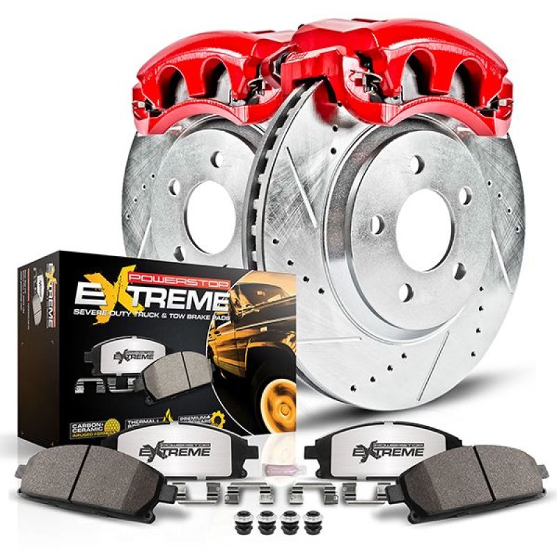Power Stop 10-19 Lincoln MKT Rear Z36 Truck & Tow Kit w/Calipers PowerStop