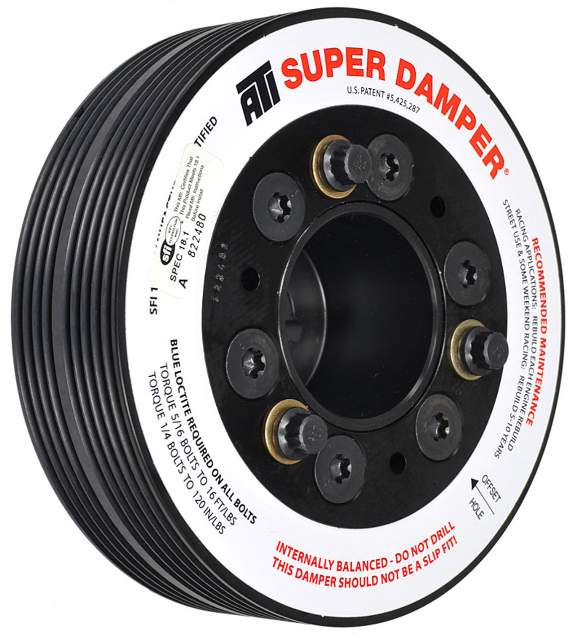 ATI Shell - Out - 5.50 - Alum - 4 & 5 Grv - Subaru Wrx Ej20 22 25 Engine - 3 Ring ATI916883