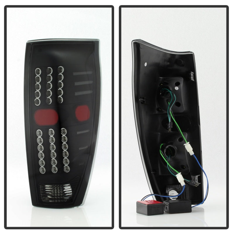 xTune 02-06 Chevrolet Avalanche LED Tail Lights - Black Smoke (ALT-JH-CAV02-LED-BSM) SPYDER