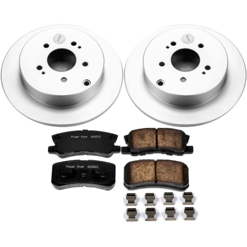 Power Stop 04-11 Mitsubishi Endeavor Rear Z17 Evolution Geomet Coated Brake Kit PowerStop