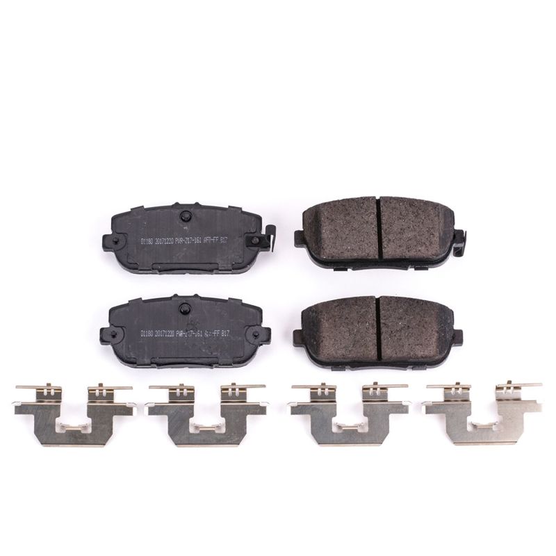 Power Stop 17-19 Fiat 124 Spider Rear Z17 Evolution Ceramic Brake Pads w/Hardware PowerStop