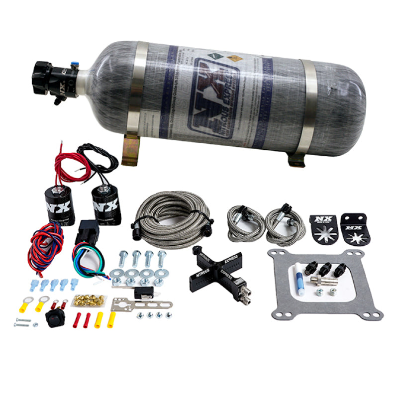 Nitrous Express 4150 Covert Crossbar Plate System, Pro Power 100-500 HP ( 12 lb Bottle) - 63541-12