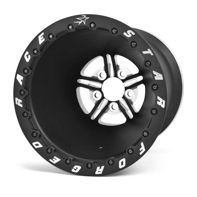 Race Star 63 Pro Forged 15x14 DBL Sportsman 5x4.75 BC / 2.00 BS Wheel - Black Anodized/Machined 63-514472021B