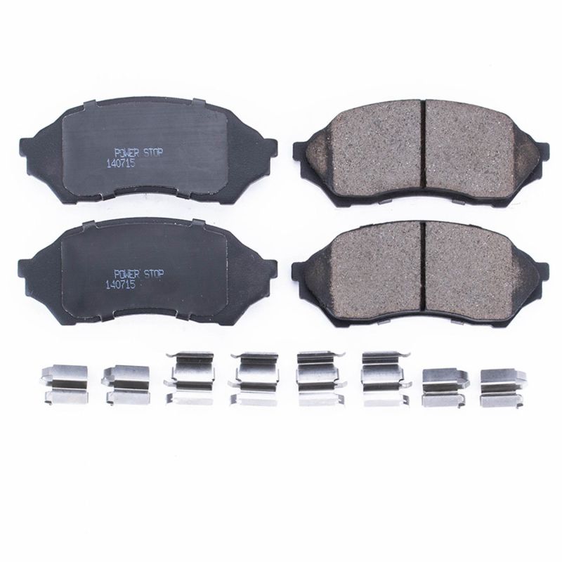 Power Stop 99-01 Mazda Protege Front Z17 Evolution Ceramic Brake Pads w/Hardware PowerStop