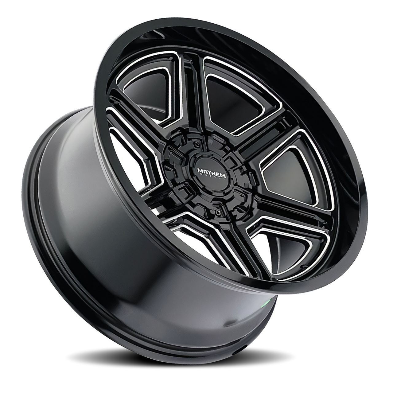 Mayhem 8117 Hermosa 20x10 / 5x127 BP/ -25mm Offset / 87mm Hub Black/Milled Wheel