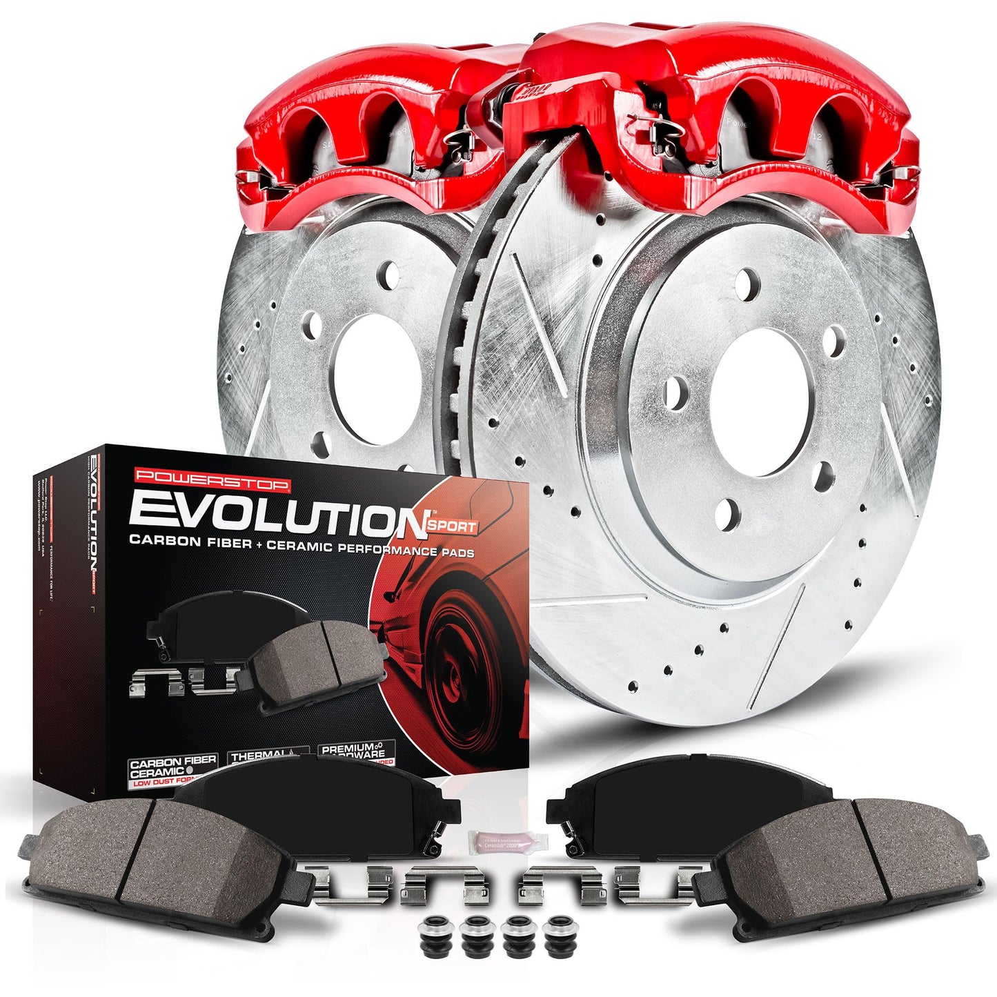 Power Stop 2007 Mini Cooper Front Z23 Evolution Sport Brake Kit w/Calipers