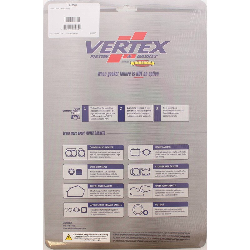 Vertex Clutch Cover Gasket - Inner for 2023-2024 Gas-Gas/Husqvarna/KTM 125 SX & More - 816385